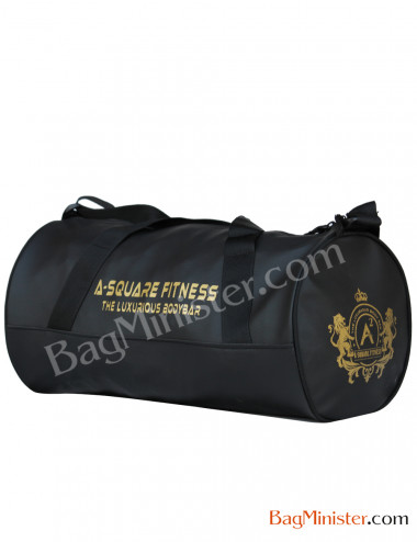 PU Rexine Gym Bag / Black...